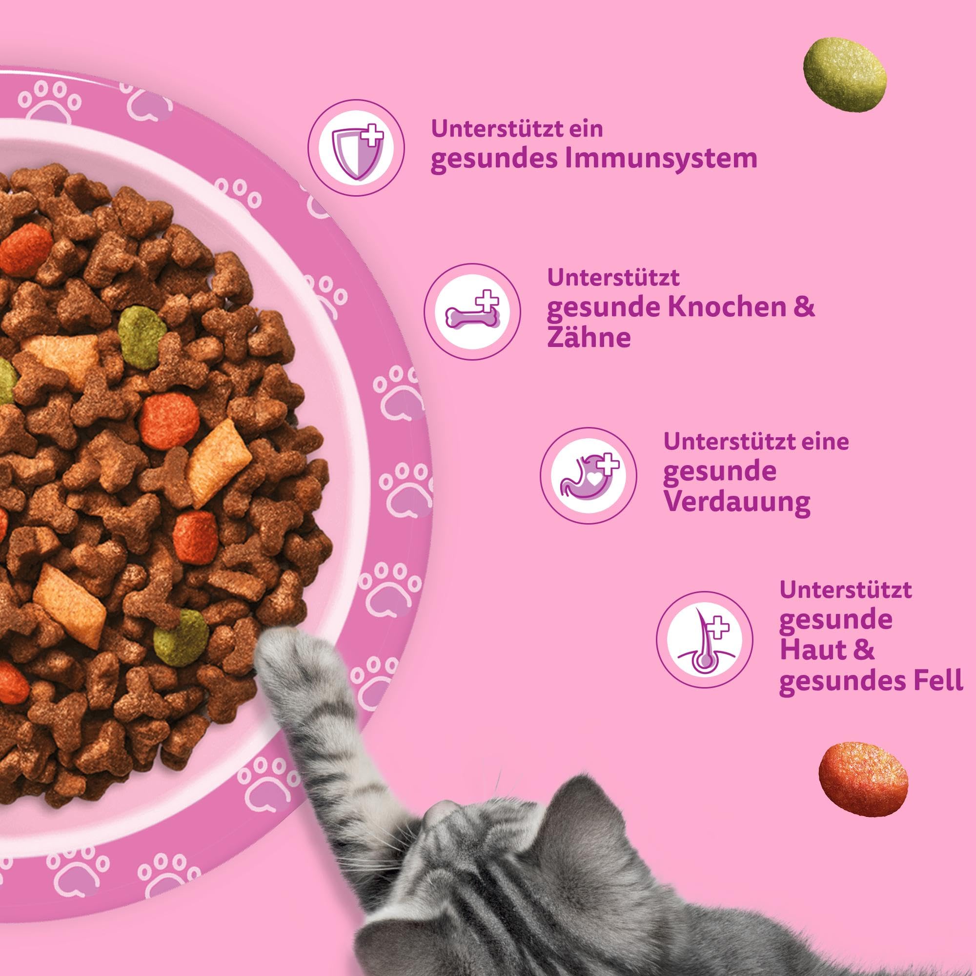 Whiskas Junior Trockenfutter Huhn 6x1,9kg für Kitten