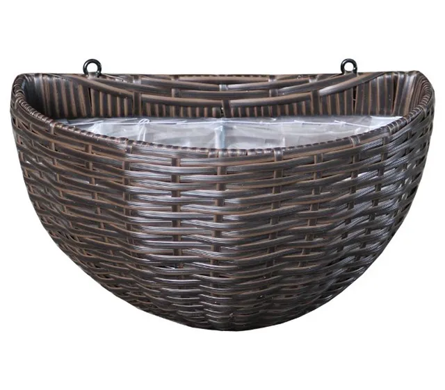 Dehner Premium Lovely Wandhänger Pflanztopf braun 30 cm frostbeständig
