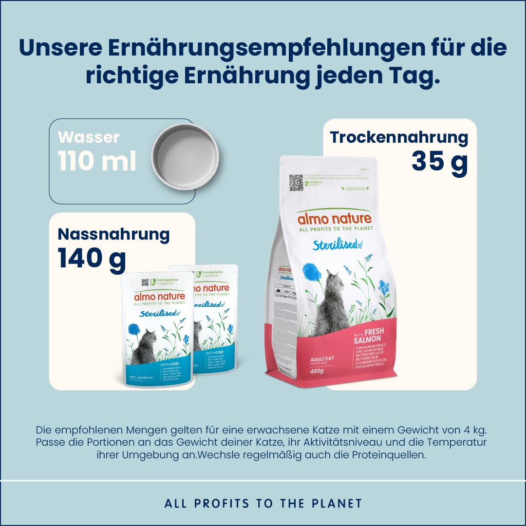 Almo Nature Sterilised Nassfutter Kabeljau 30x70 g fettarm