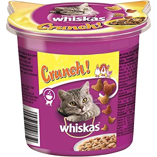 Whiskas Crunch Trockenfutter Huhn Truthahn Ente 5x100g knusprig