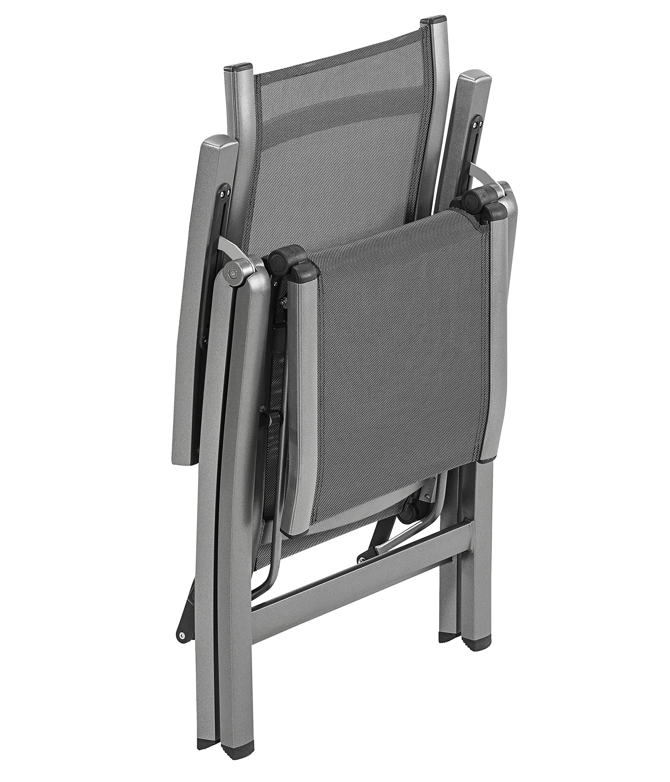 Dehner Relaxstuhl Chicago grau 110x69,5x63,5 cm Alu verstellbar