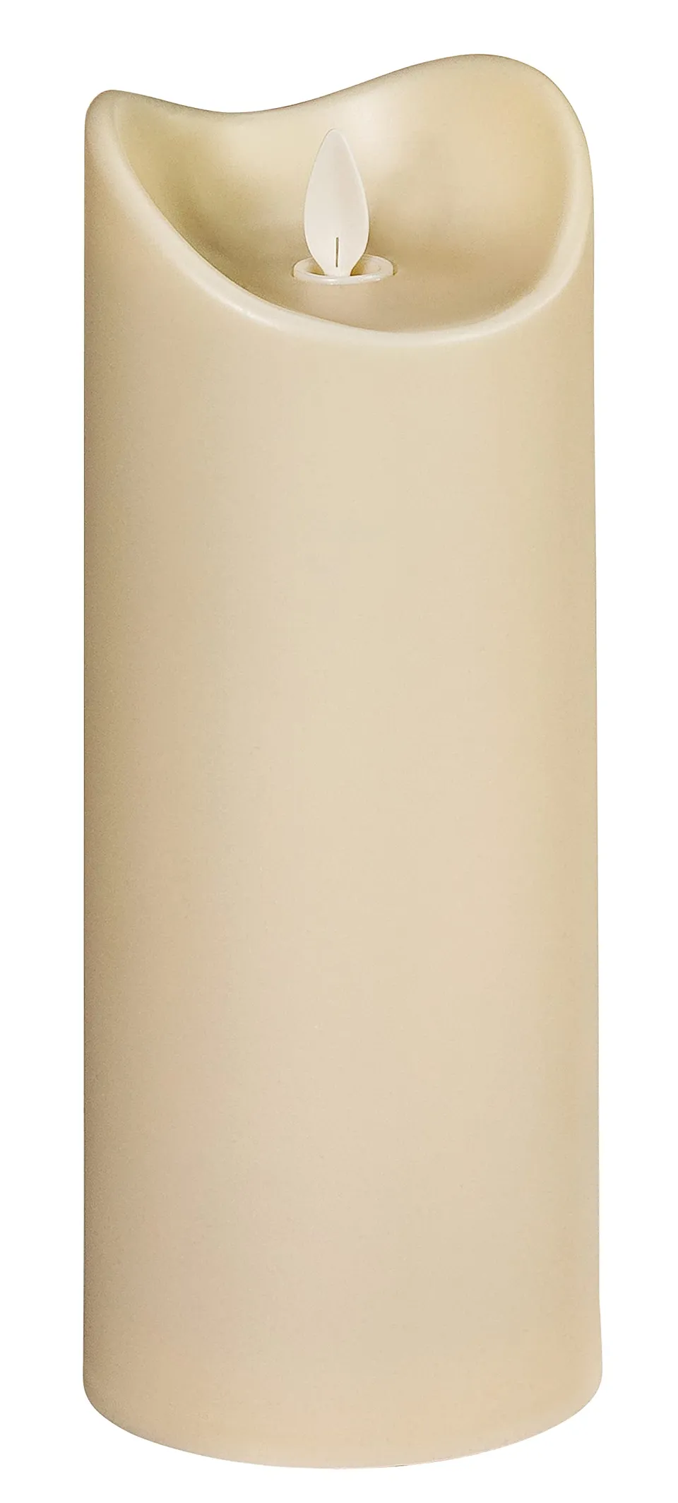 Dehner LED-Kerze Outdoor creme Ø 8,9 cm 22,8 cm