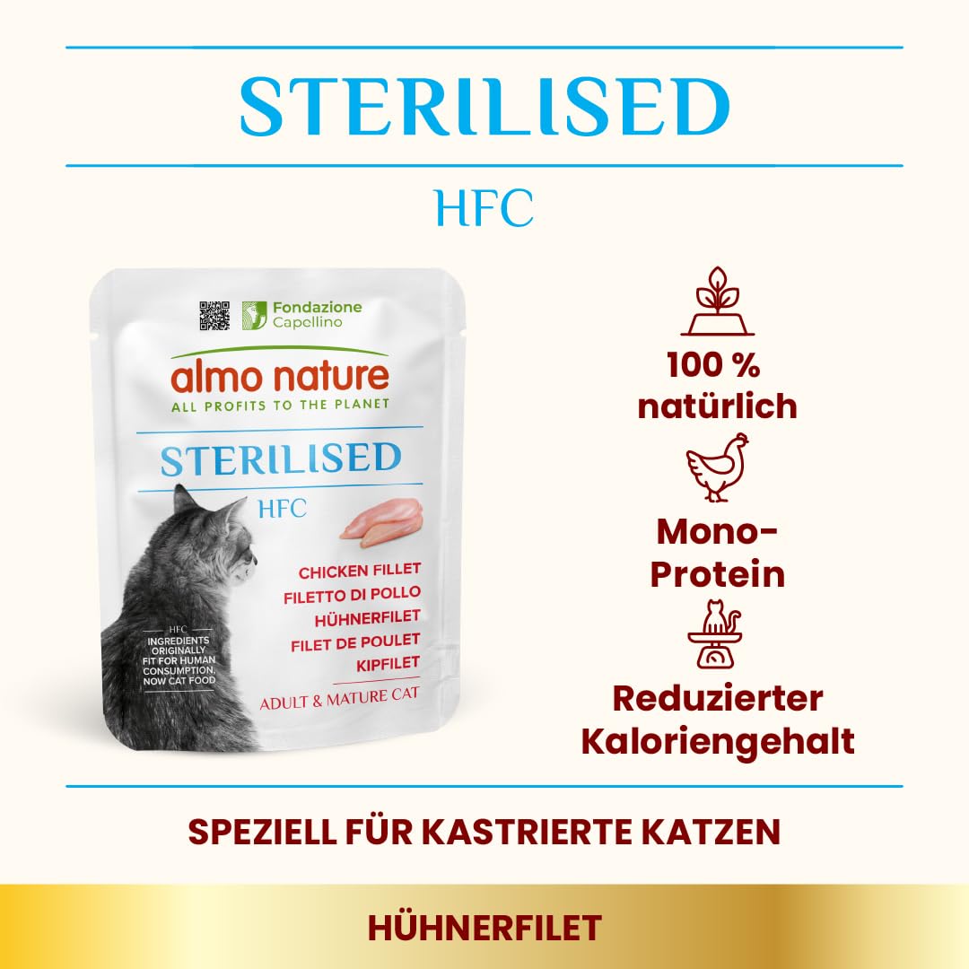 Almo Nature HFC Sterilised Nassfutter Huhn 24x50 g