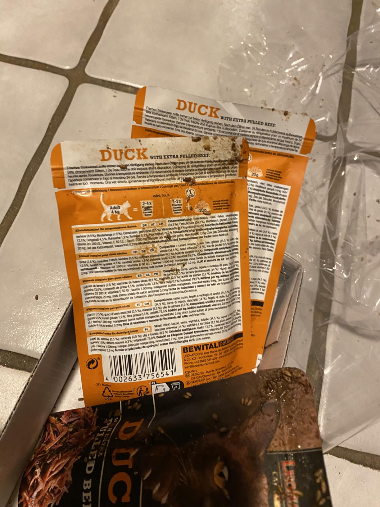Leonardo Duck Pulled Beef Nassfutter Ente 16x70g getreidefrei