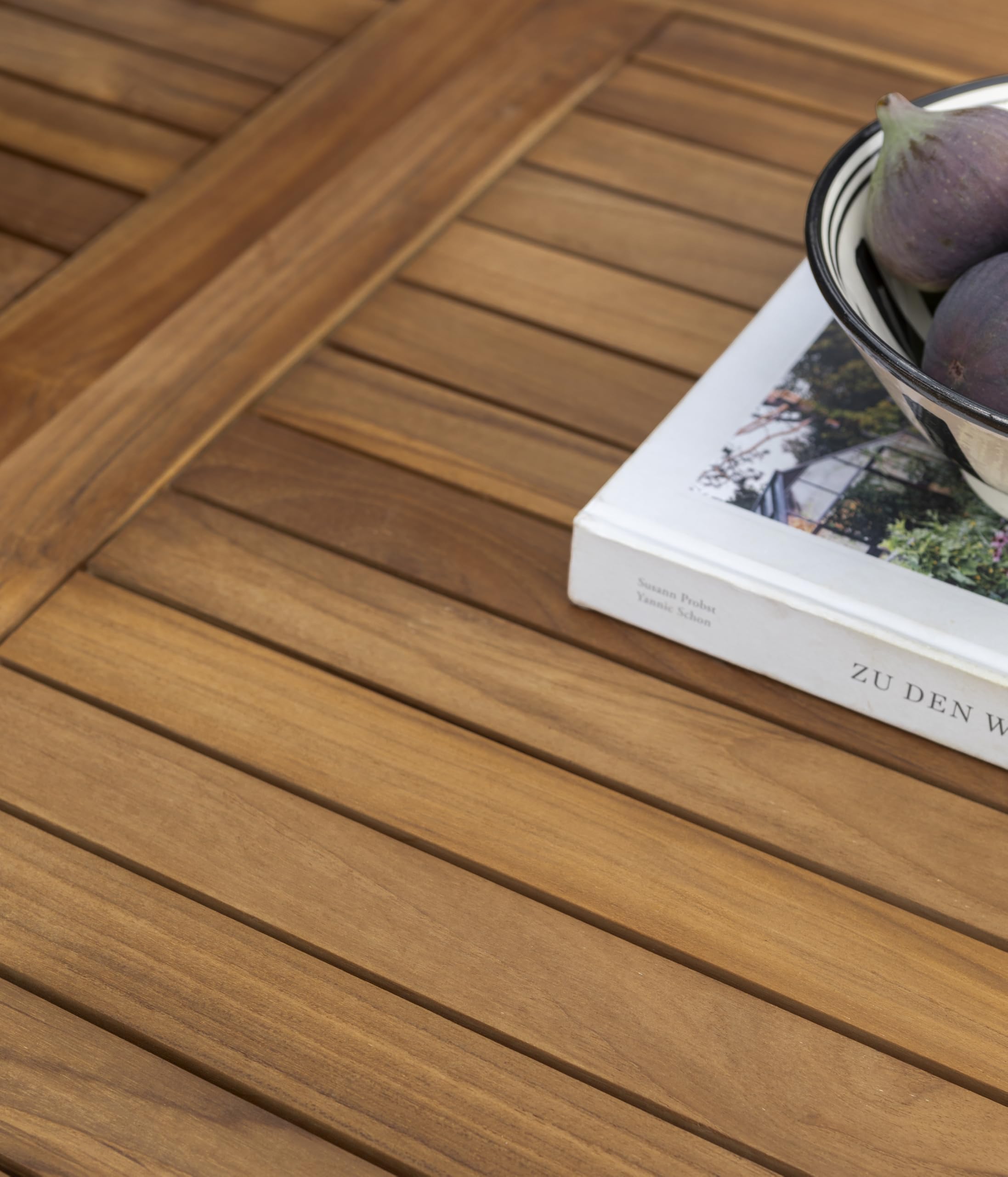 Dehner Havanna Gartentisch 180/240x90 cm hellbraun Teakholz