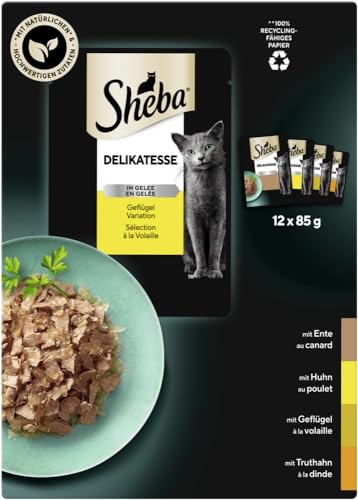 Sheba Delikatesse Gelee Nassfutter Geflügel 12x85g