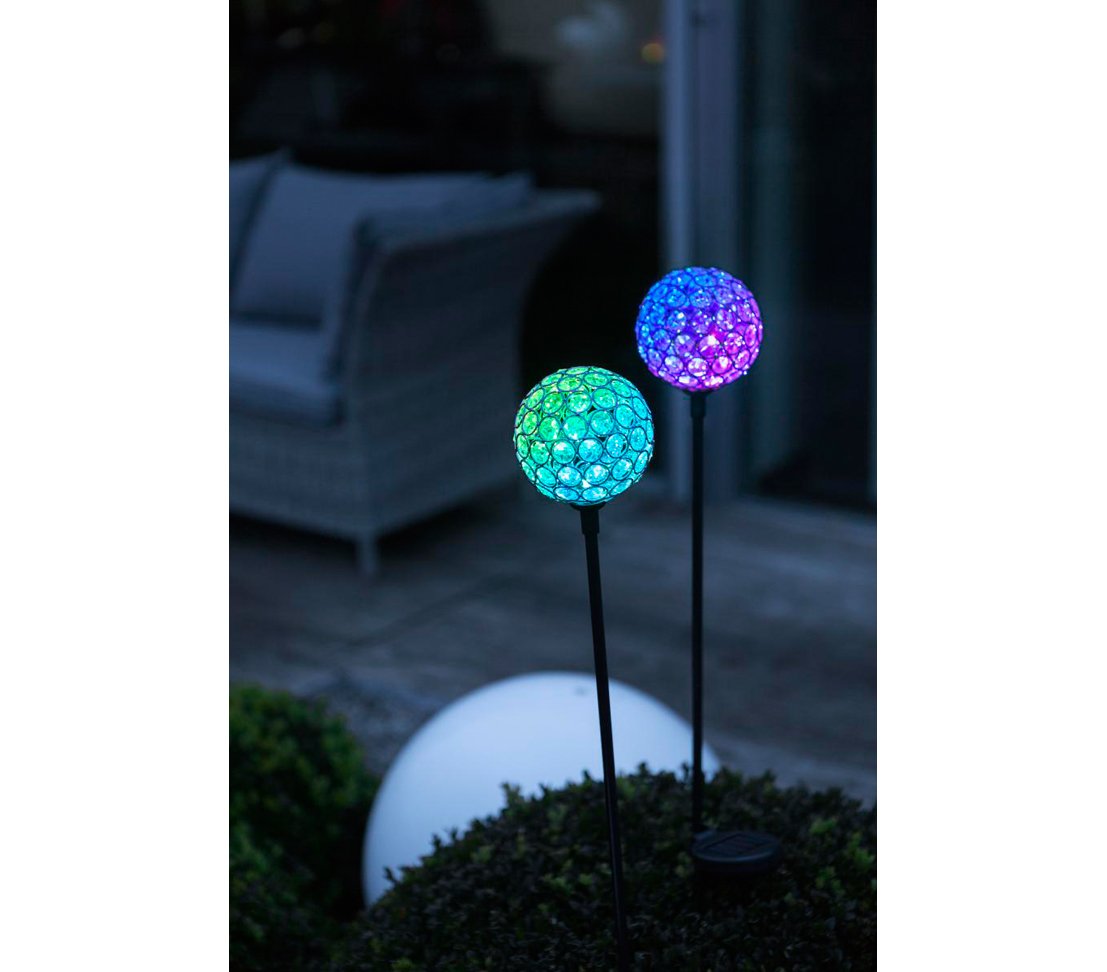 Dehner Premium Lovely Diamant Solar Dekostab 4er kupfer schwarz 120cm