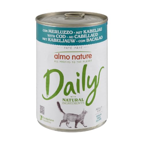 Almo Nature Daily Katzennassfutter 24x400g Dorsch Paté