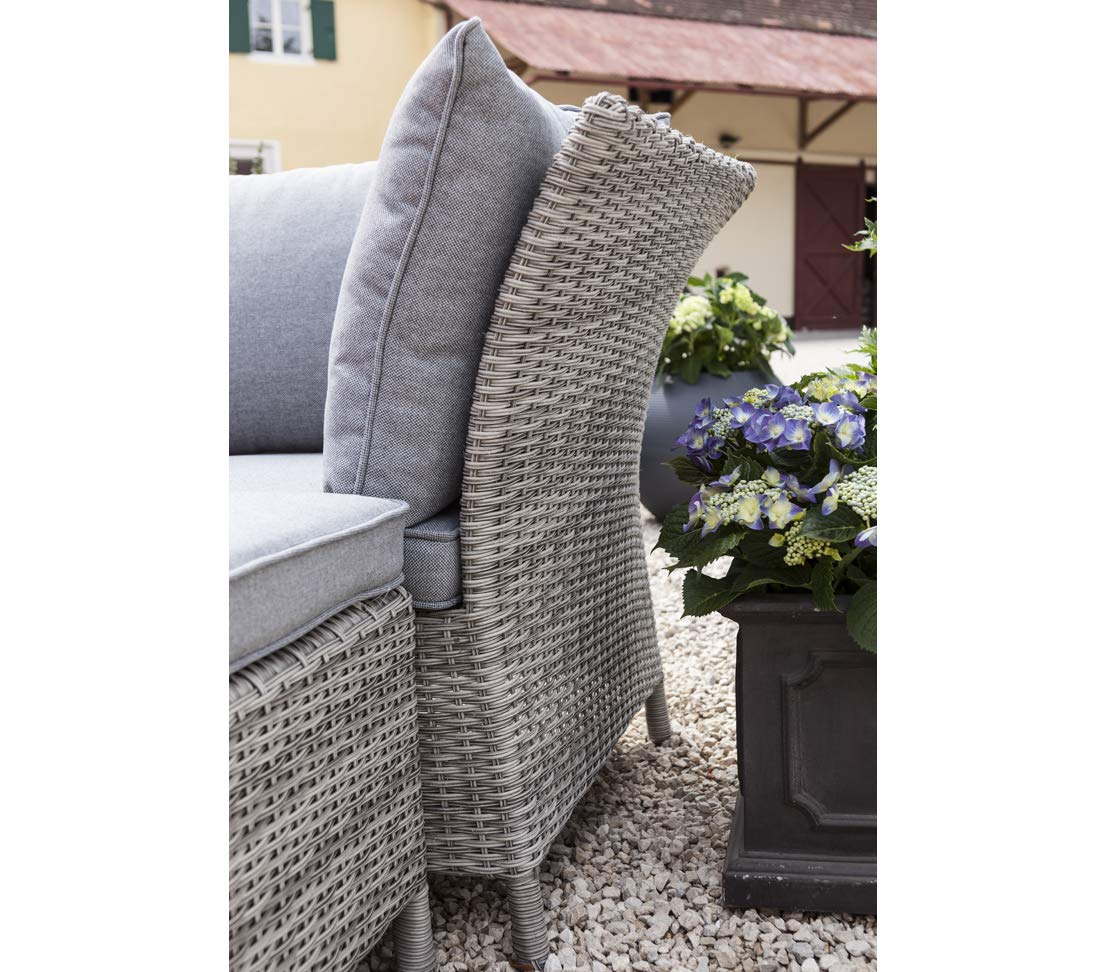 Dehner Sizilia Geflechtlounge grau mit Polster Lounge