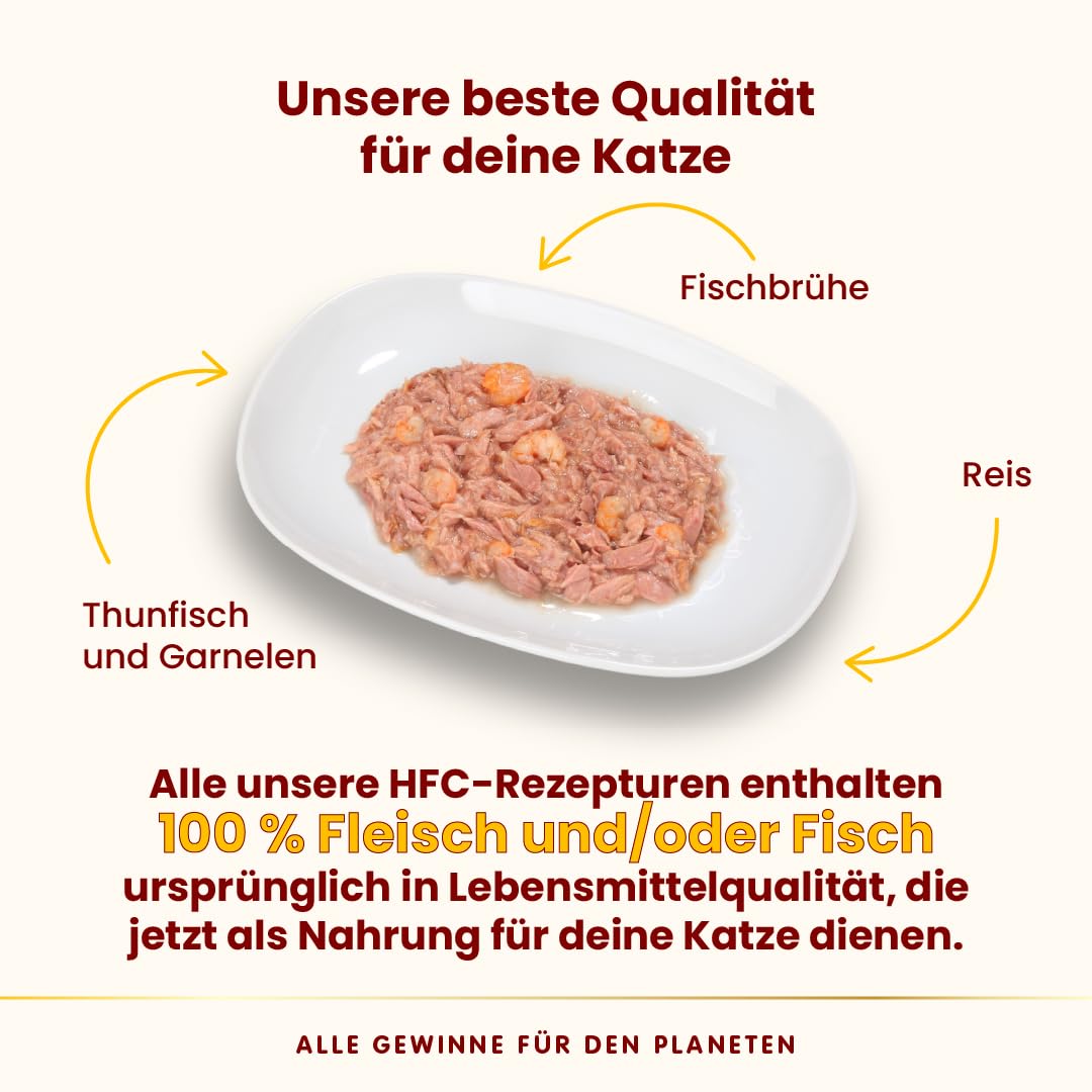 Almo Nature HFC Natural Katzenfutter Thunfisch Garnelen 24x70g natürlich