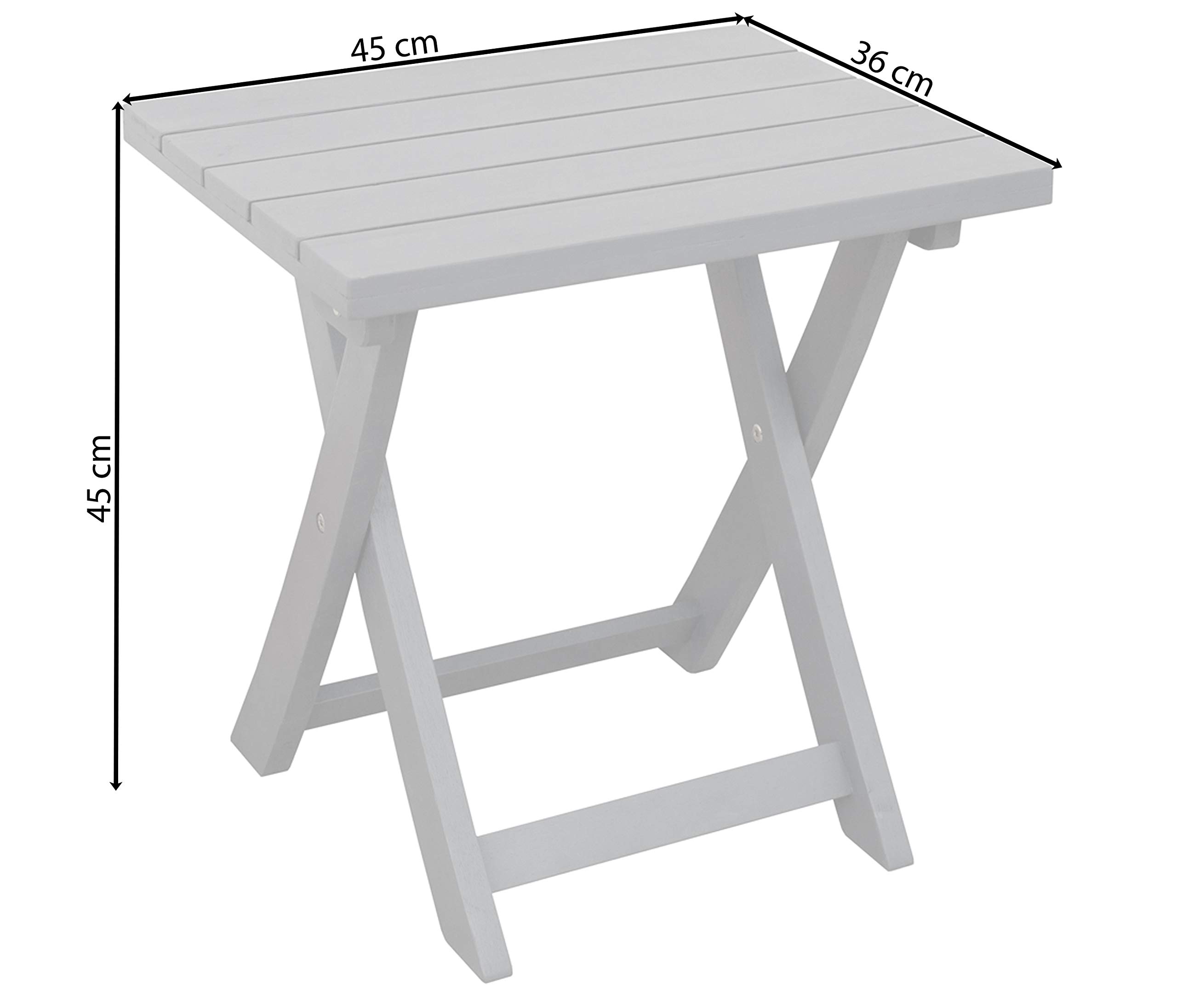 Dehner Stavanger Klapphocker Akazienholz grau 45 cm
