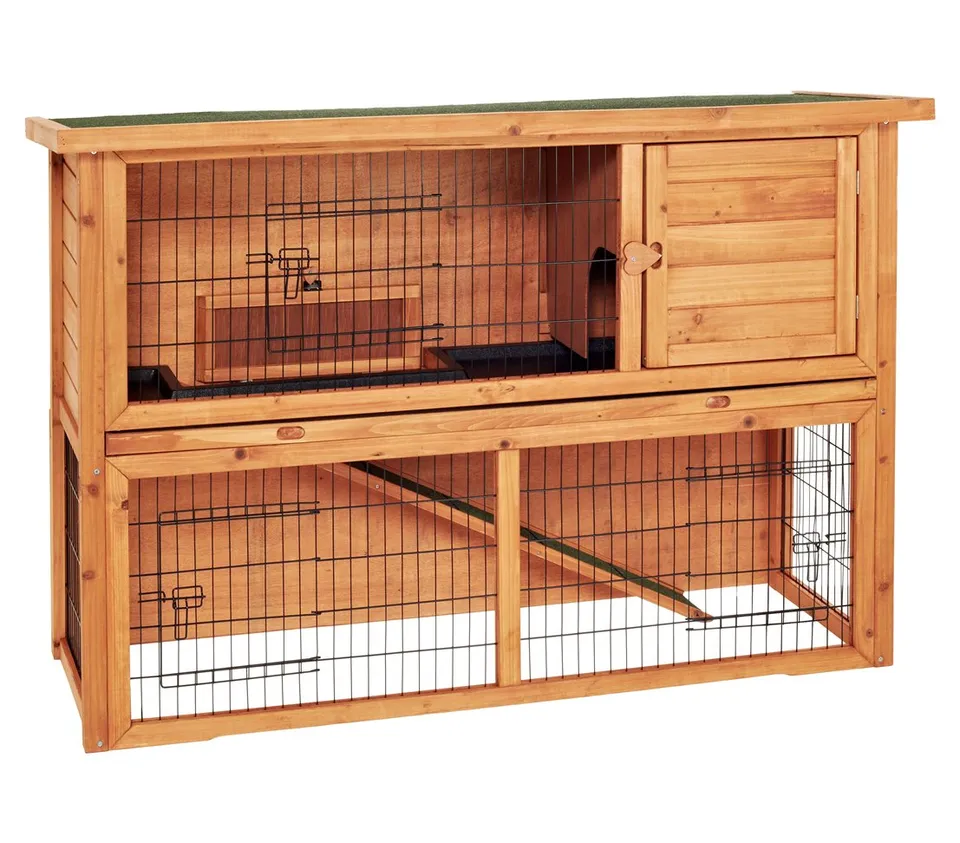 Dehner Premium Lovely Hoppel Nagerheim Holz natur 136x50x85 cm