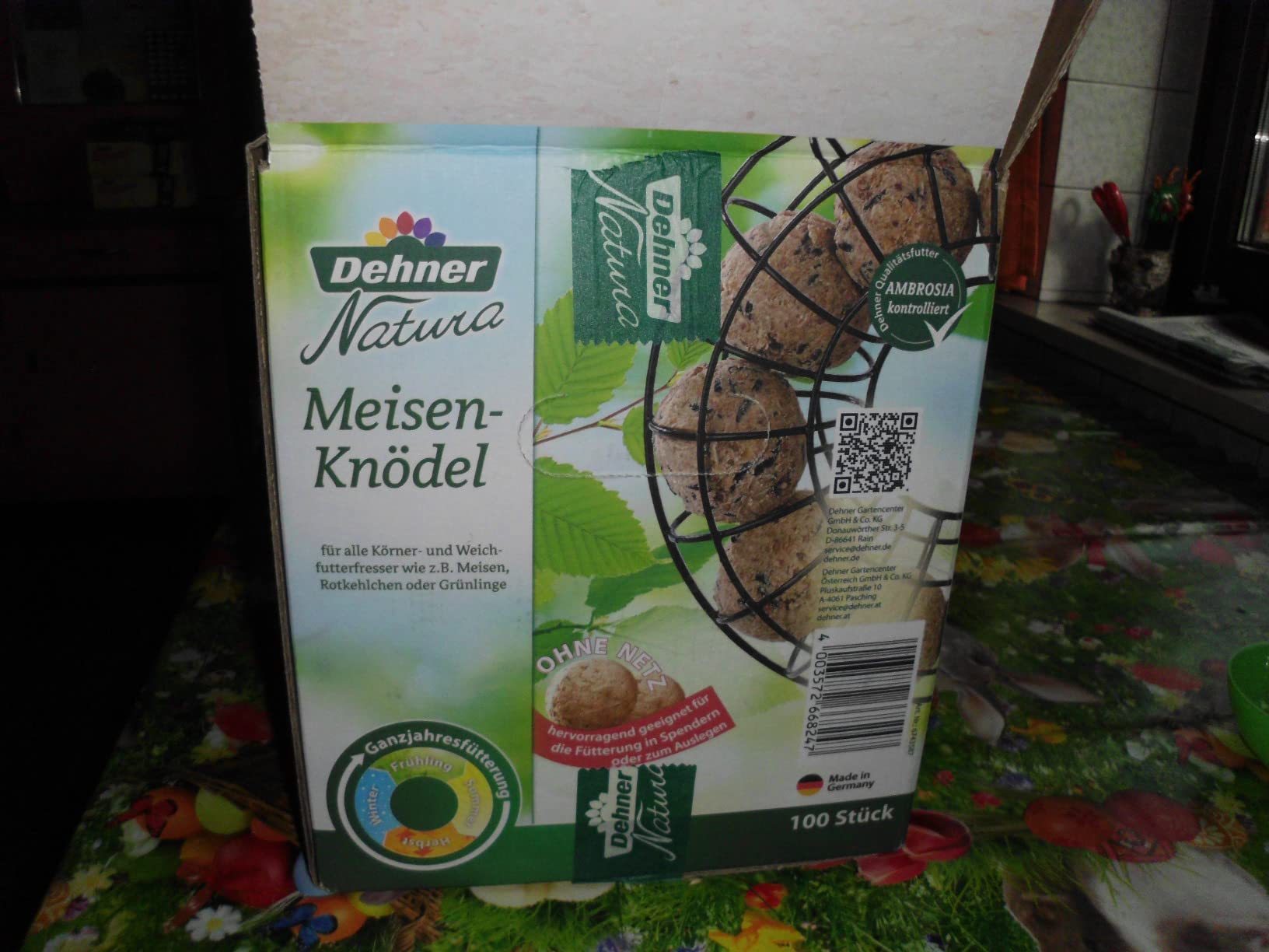 Dehner Natura Premium Meisenknödel ohne Netz 100x90g Karton