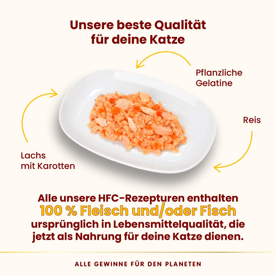 Almo Nature HFC Jelly Nassfutter Lachs Karotten 6x70g glutenfrei