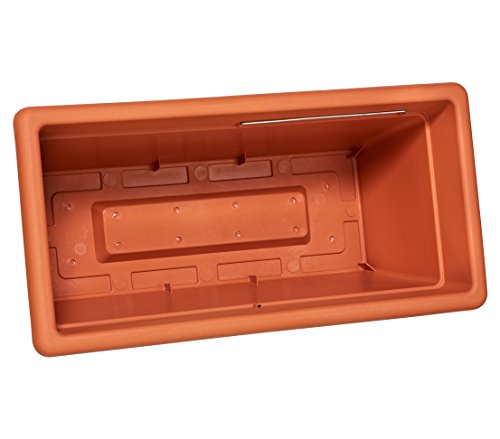 Dehner Akea Blumenkasten Terracotta 100 cm Kunststoff Ablaufloch
