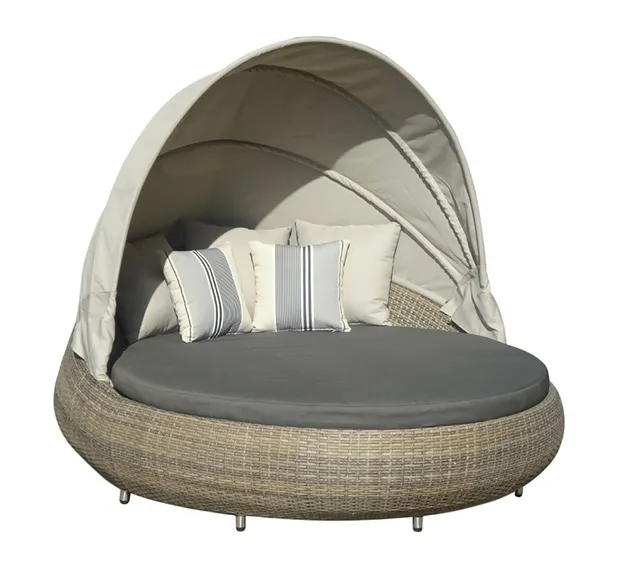 Dehner Florida Sun-Lounger Doppel-Liege 220x160 braun/grau
