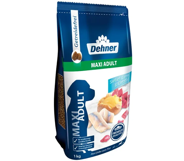 Dehner Premium Maxi Adult Trockenfutter Seefisch Lamm 12,5 kg