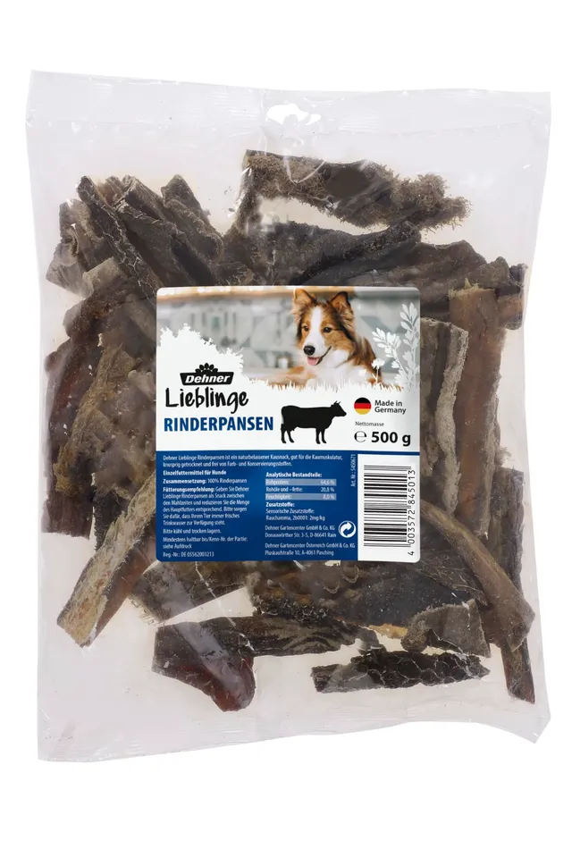 Dehner Lieblinge Rinderpansen Hundesnack 500 g knusprig