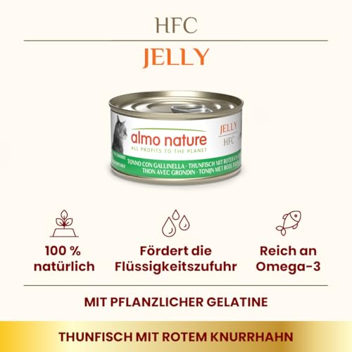 Almo Nature HFC Jelly Nassfutter Thunfisch Knurrhahn 70g 24er