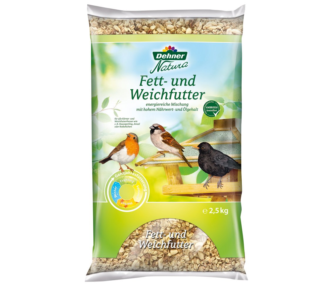 Dehner Premium Natura Wildvogelfutter 12,5kg Fett Weich
