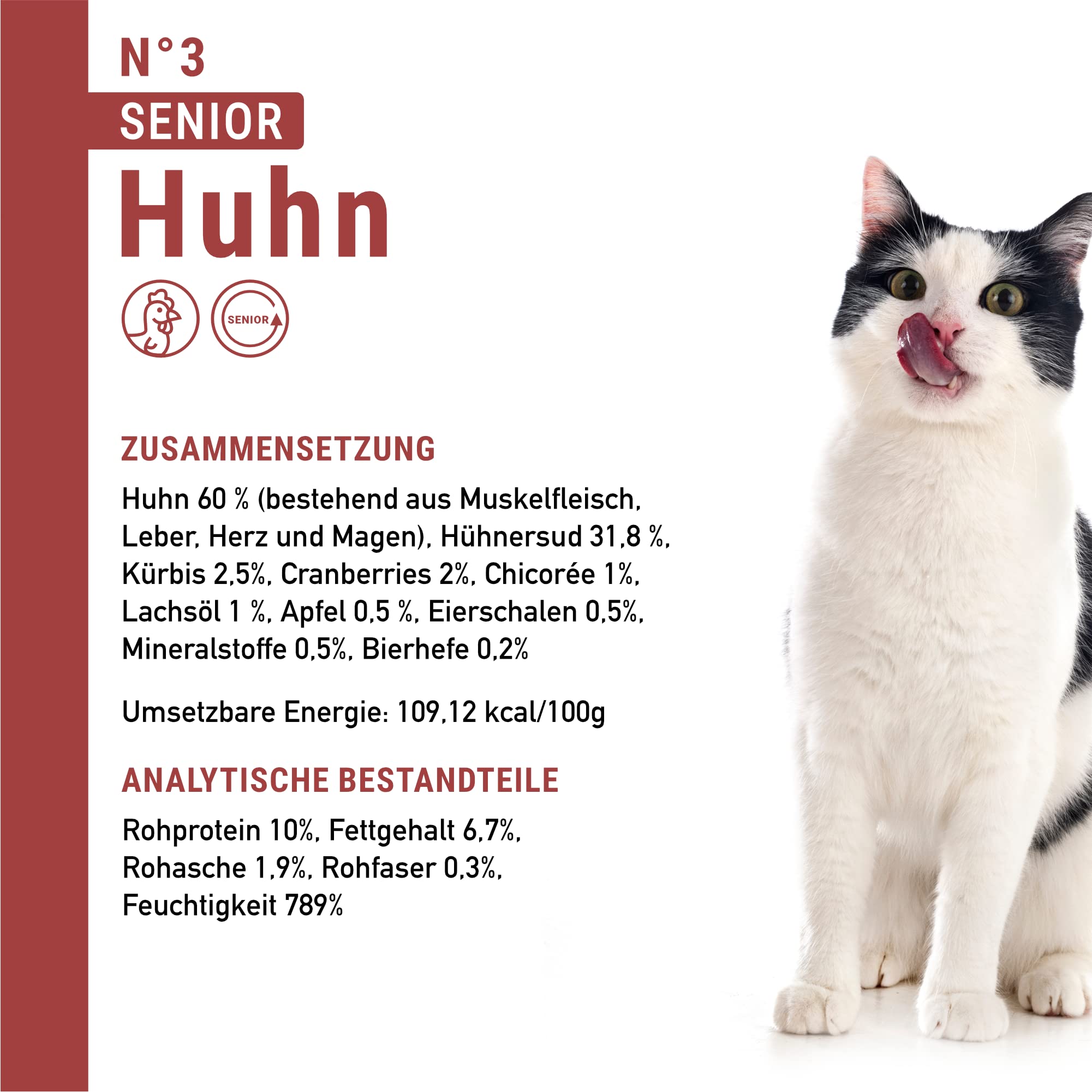 catz finefood Classic Senior Katzennassfutter Huhn 16x85g getreidefrei