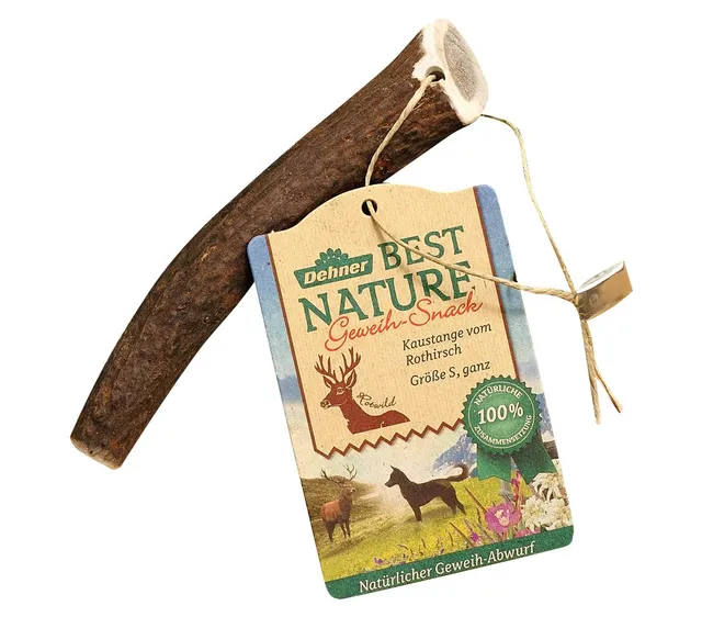 Dehner Best Nature Rothirsch-Geweih Hundesnack 100 g S geruchsarm