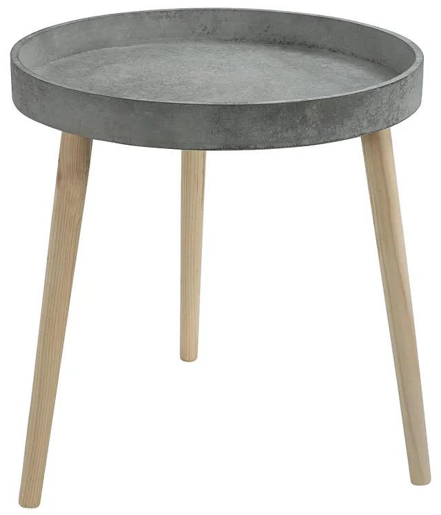 Dehner Fine Nature Coby Beistelltisch Holz grau natur 45 cm