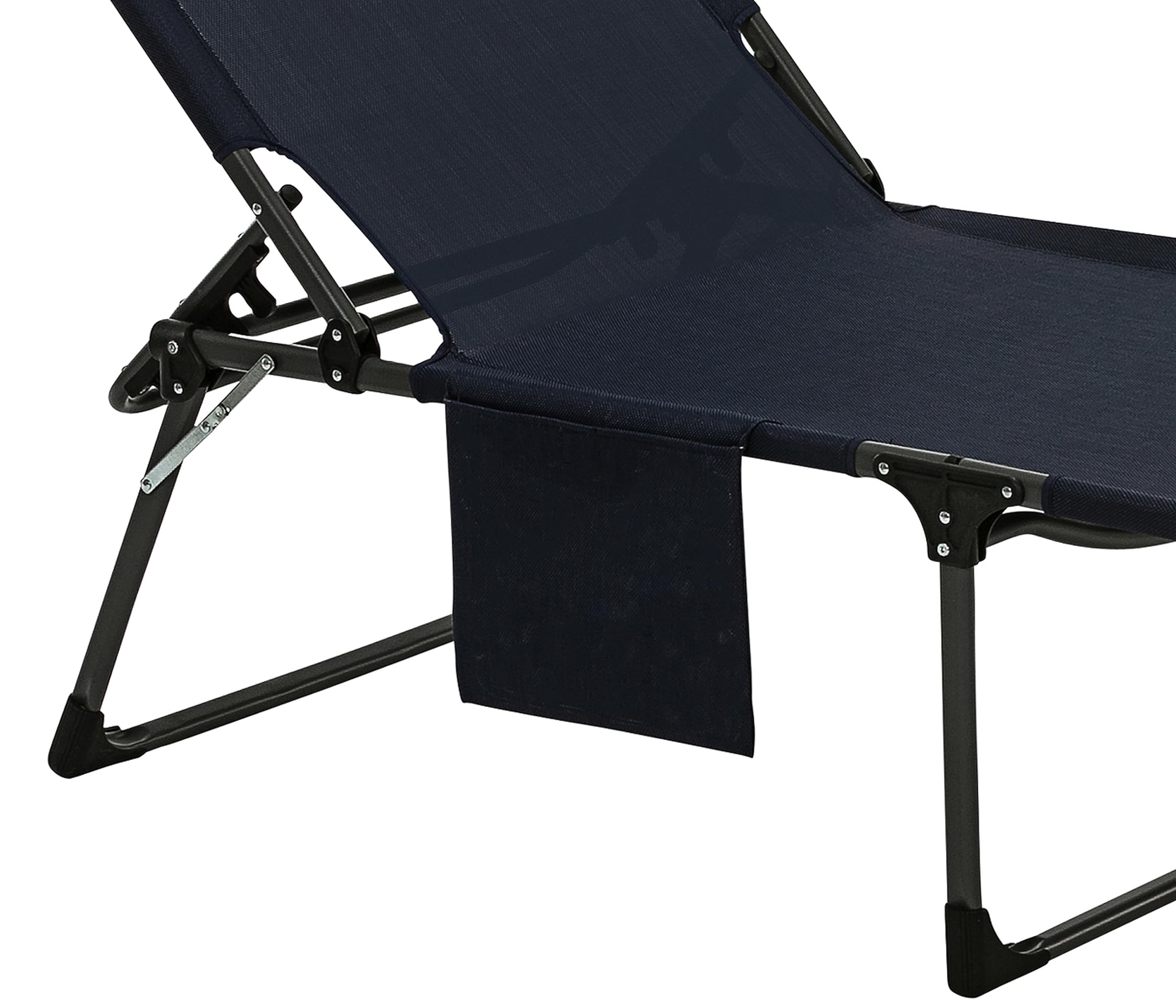 Dehner Mallorca Gartenliege 227cm Textilene dunkelblau klappbar
