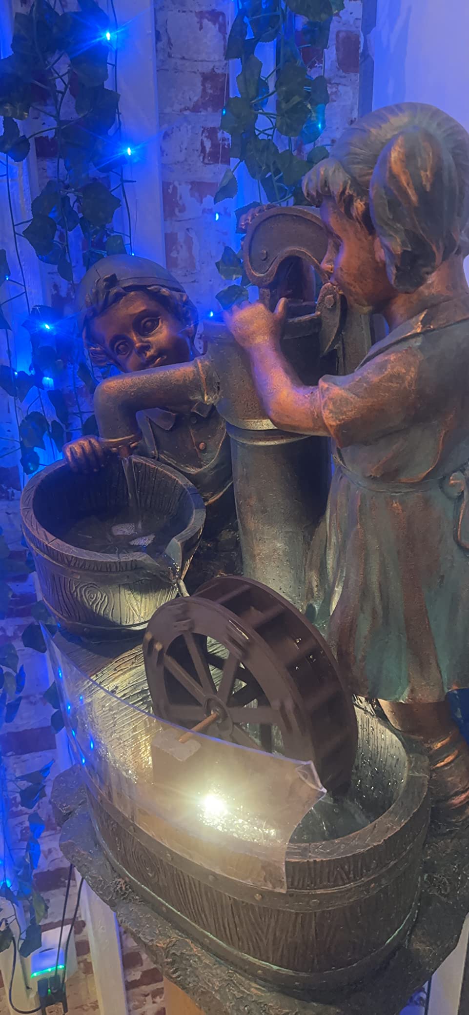Dehner Lea und Leon Gartenbrunnen LED 6 Liter