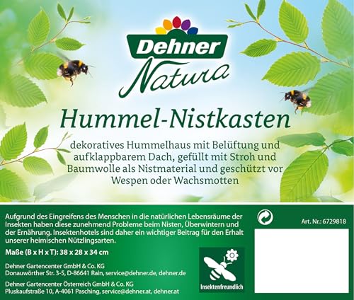 Dehner Natura Hummelhaus Nistkasten Tannenholz natur 38x34x28cm
