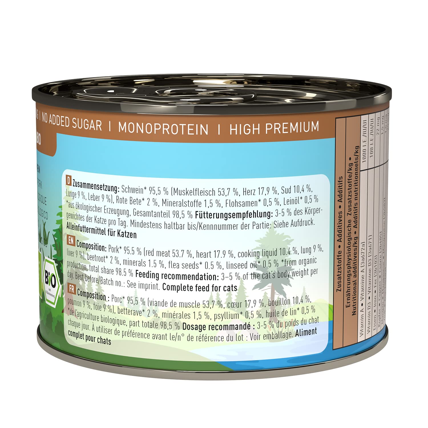 catz finefood Bio N° 509 Nassfutter Schwein 6x200g getreidefrei