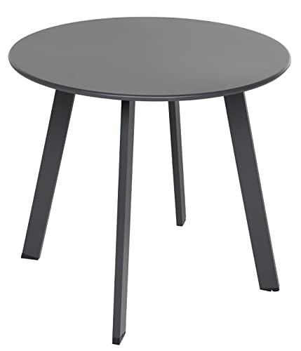Dehner Lian Kaffeetisch Beistelltisch grau 50 cm Stahl