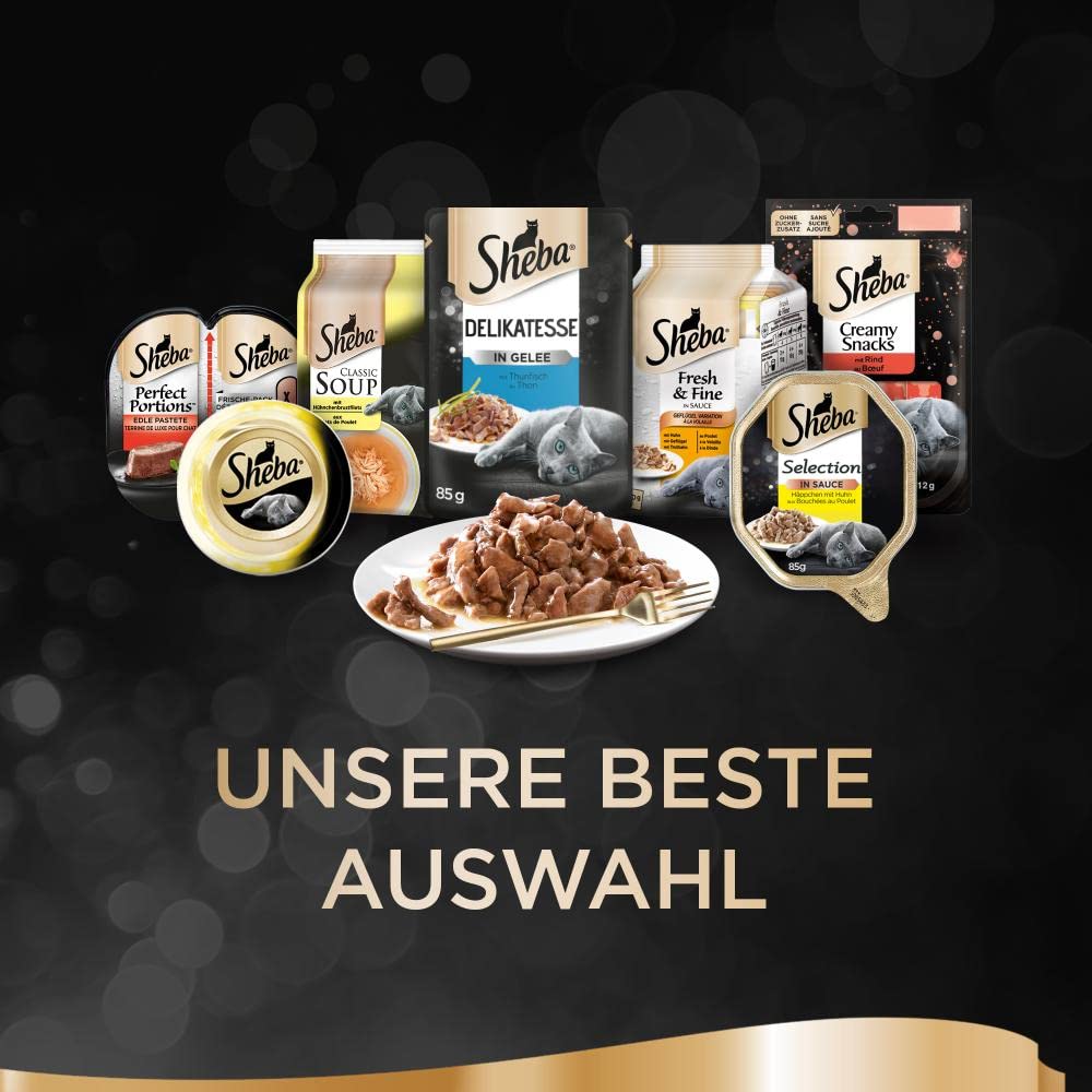 Sheba Selection in Sauce Kalb Truthahn Nassfutter 22x85g