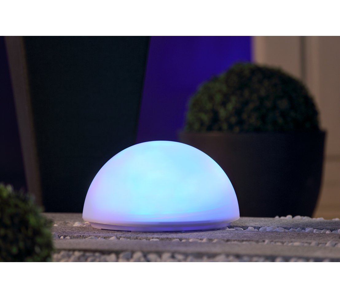 Dehner Solar Halbkugel Farbwechsel Leuchte Ø25cm Kunststoff