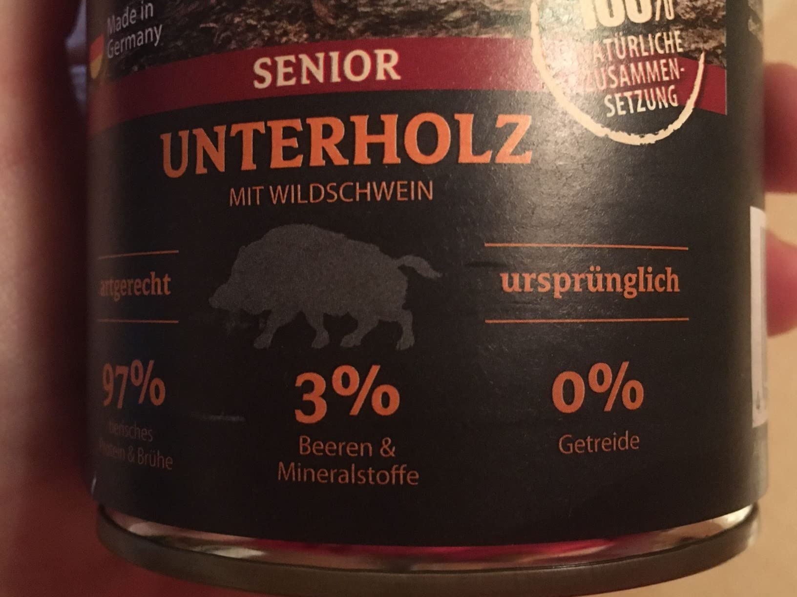 Dehner Wild Nature Unterholz Senior Nassfutter Wild 6x200g
