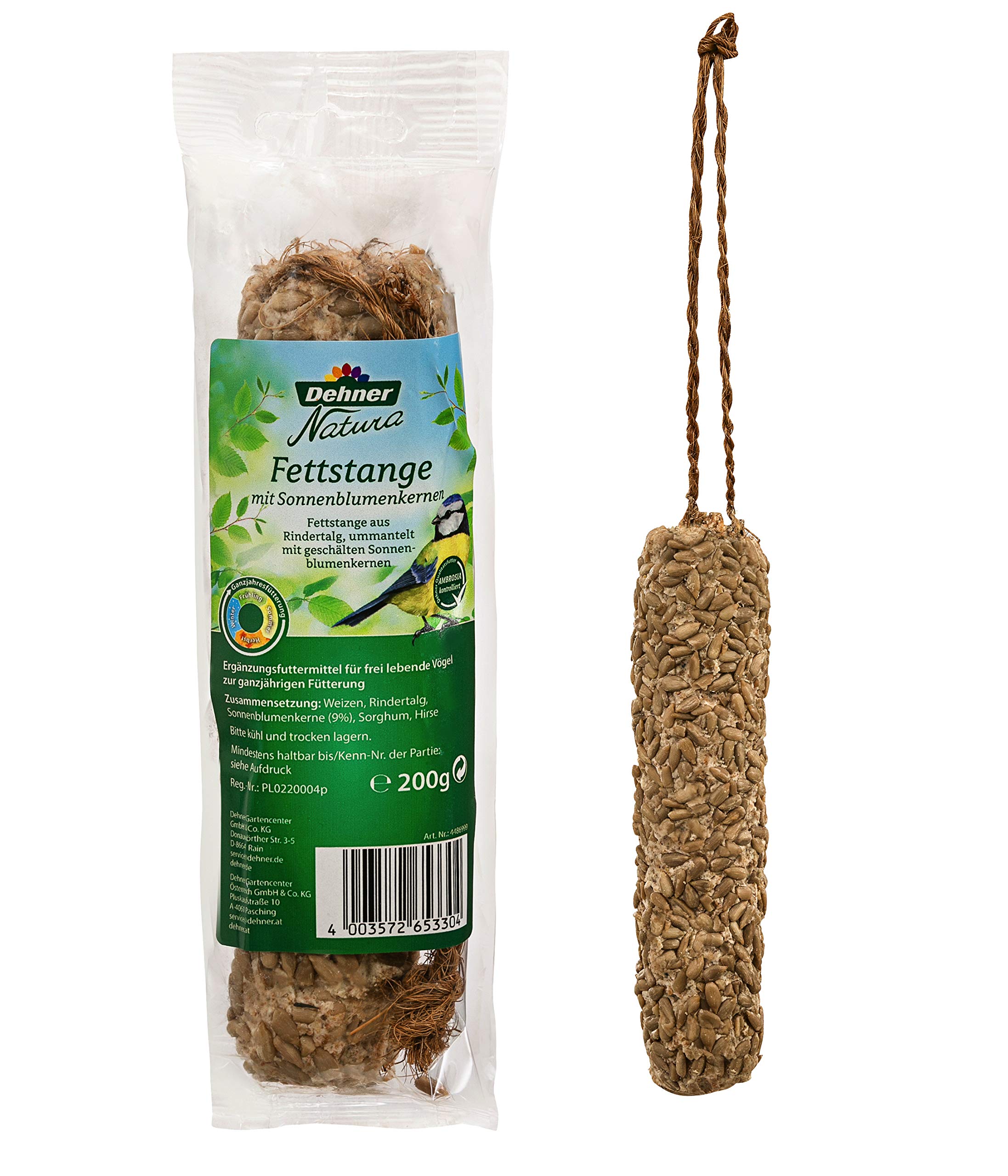 Dehner Natura Wildvogelfutter Fettstangen Erdnuss 800 g