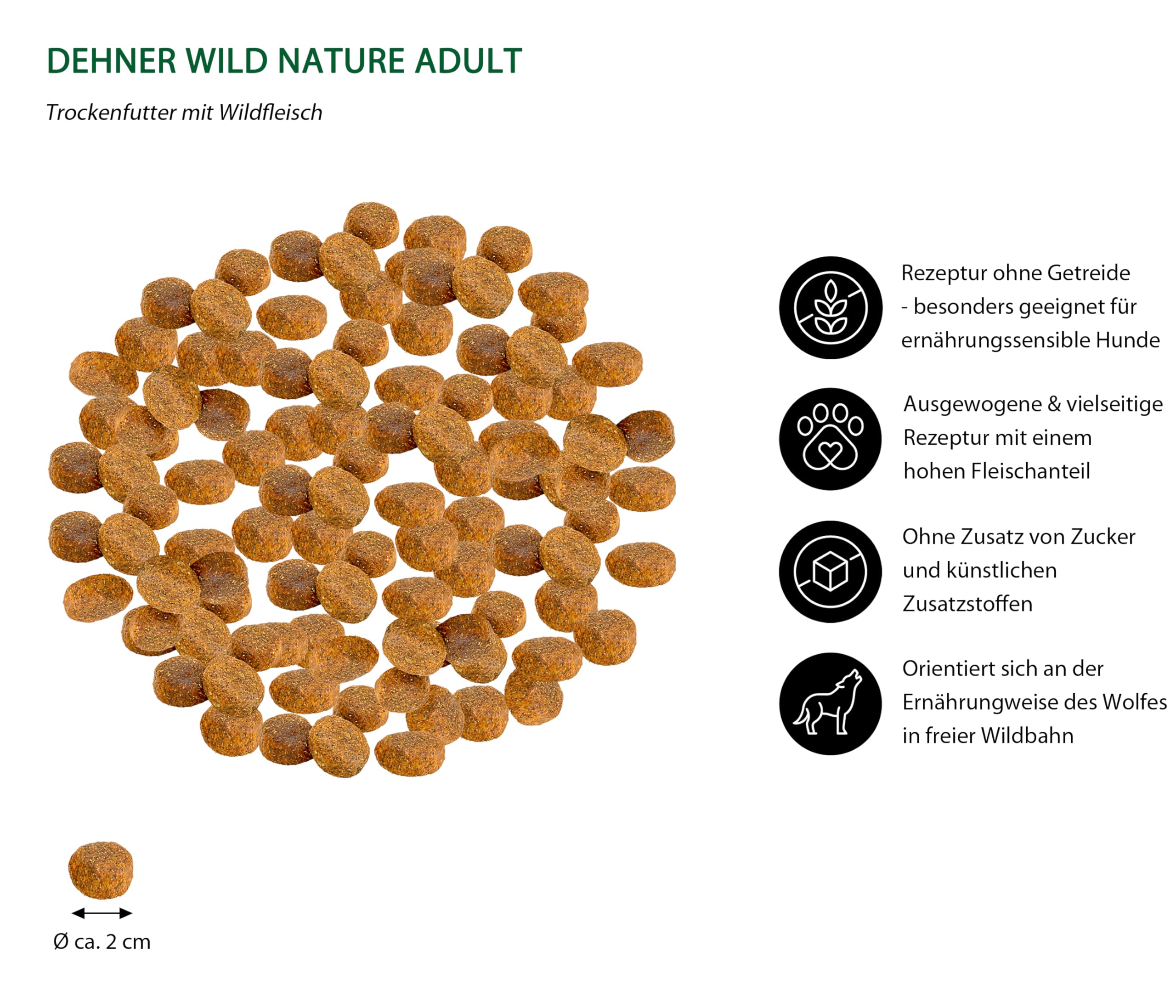 Dehner Wild Nature Auwald Trockenfutter Geflügel 12kg getreidefrei
