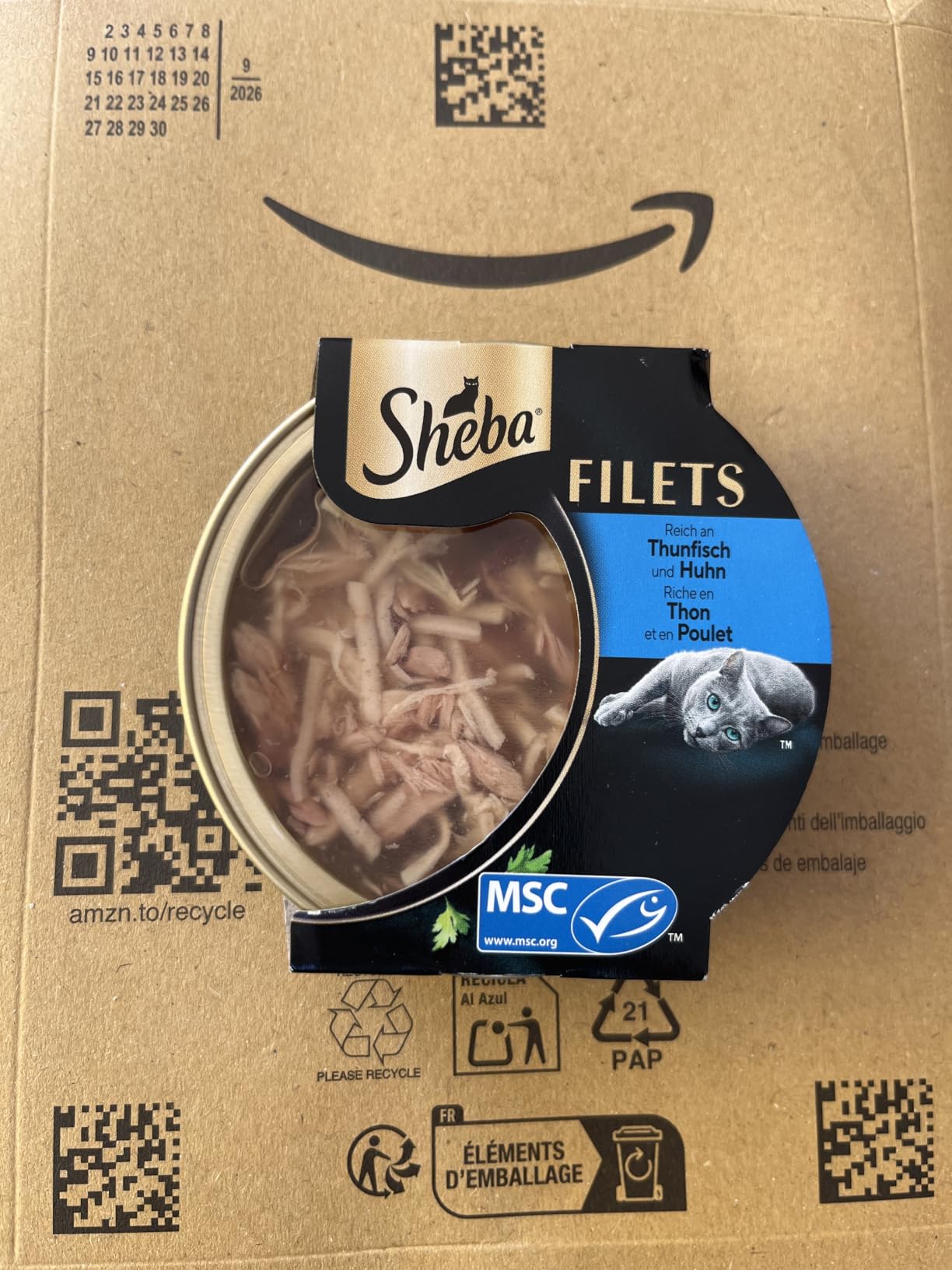 Sheba Filets Huhn Thunfisch Nassfutter Schale 60g Sauce