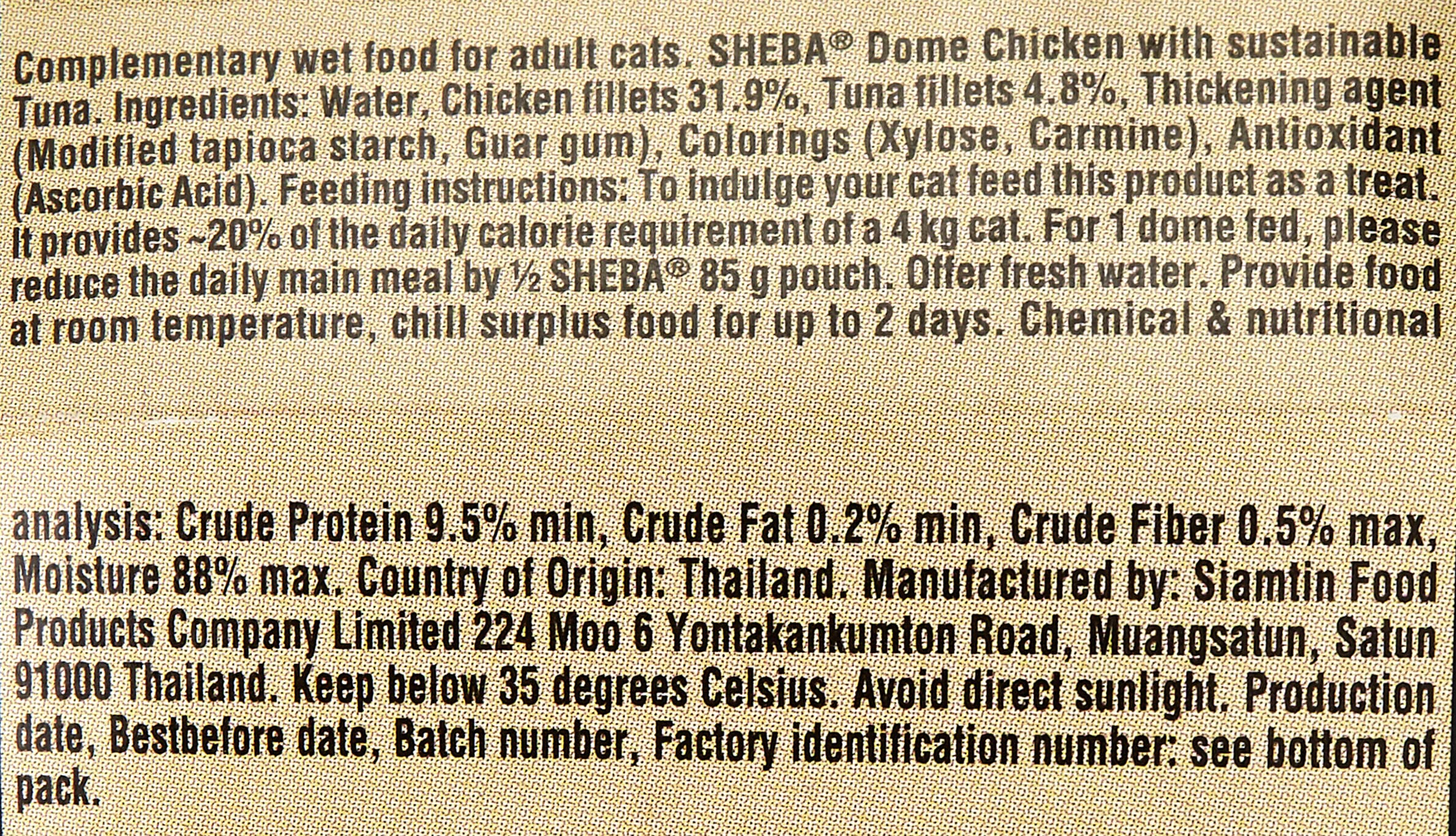 Sheba Filets Huhn Thunfisch Nassfutter Schale 60g Sauce