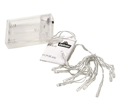 Dehner LED Lichterkette 20 LED Warmweiß Batterie Timer