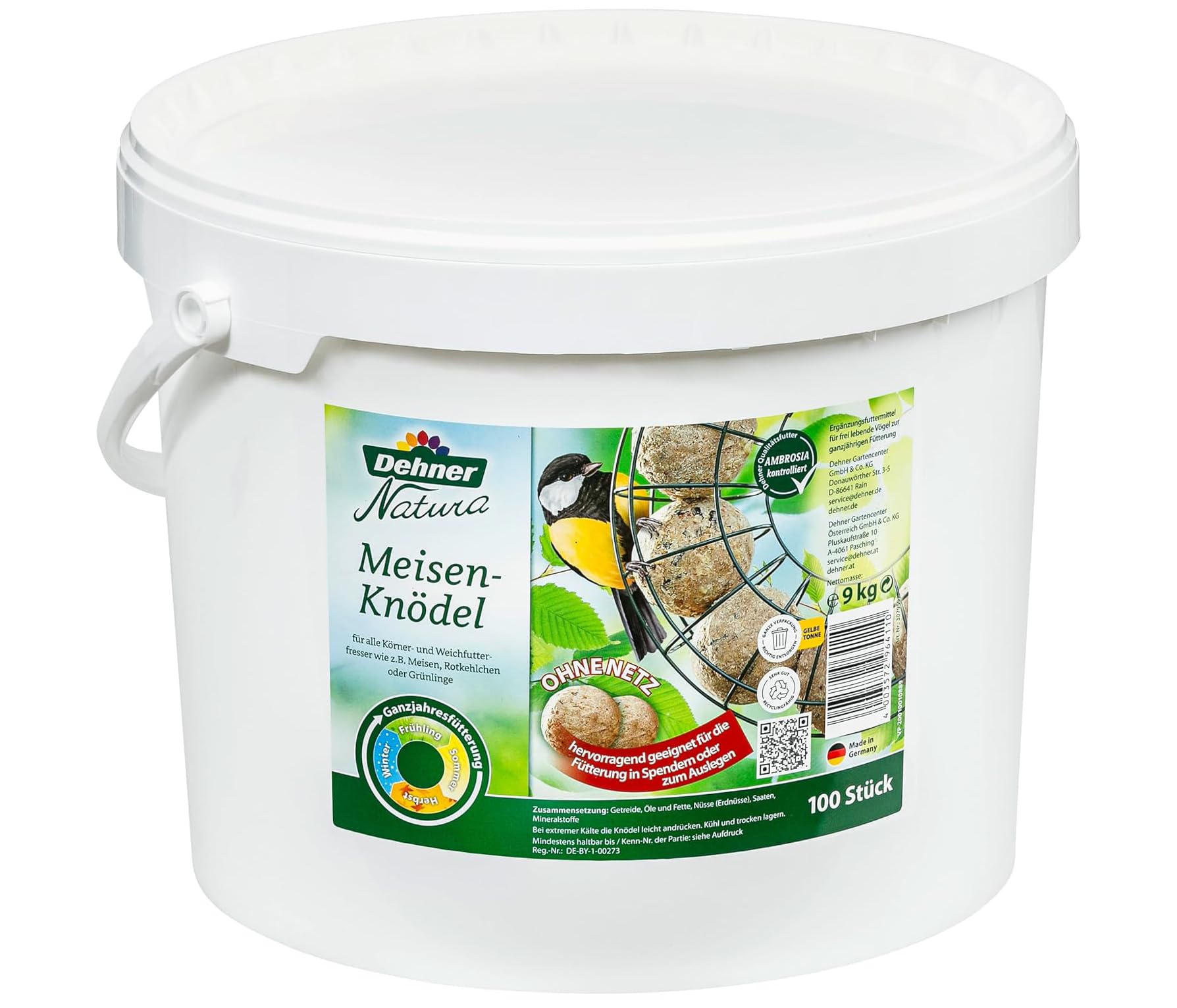 Dehner Natura Set Tafeln 3,6kg + Knödel 100St 10kg