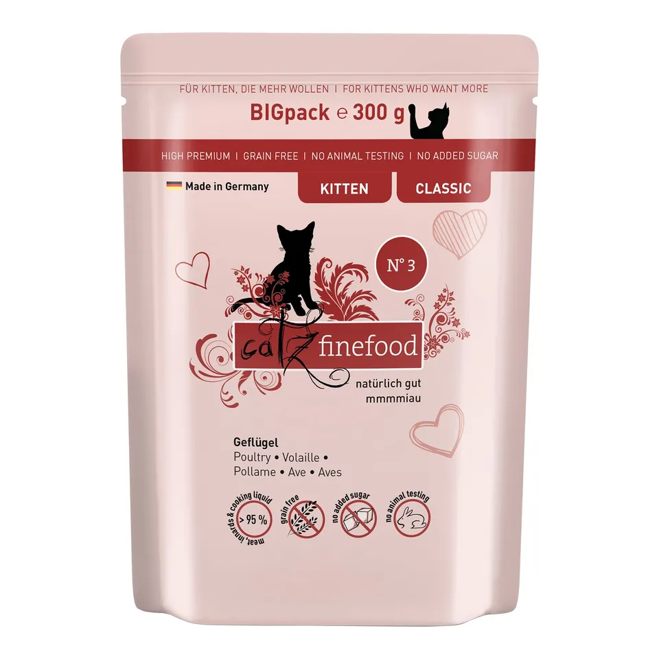 catz finefood Kitten N° 3 Nassfutter Geflügel 6x300g hypoallergen