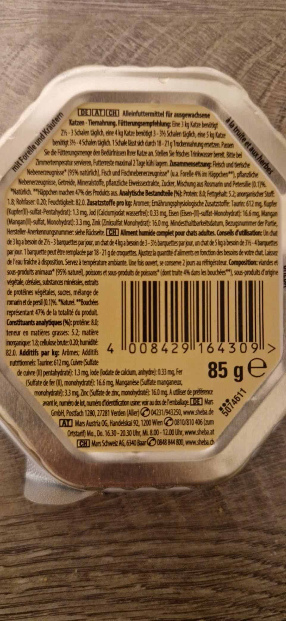 Sheba Seasons Collection Nassfutter Sauce 22x85 g zart