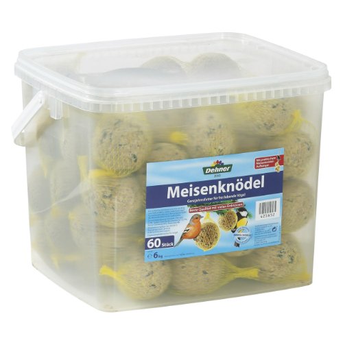 Dehner Premium Lovely Meisenknödel 60 Stück im Eimer Erdnuss