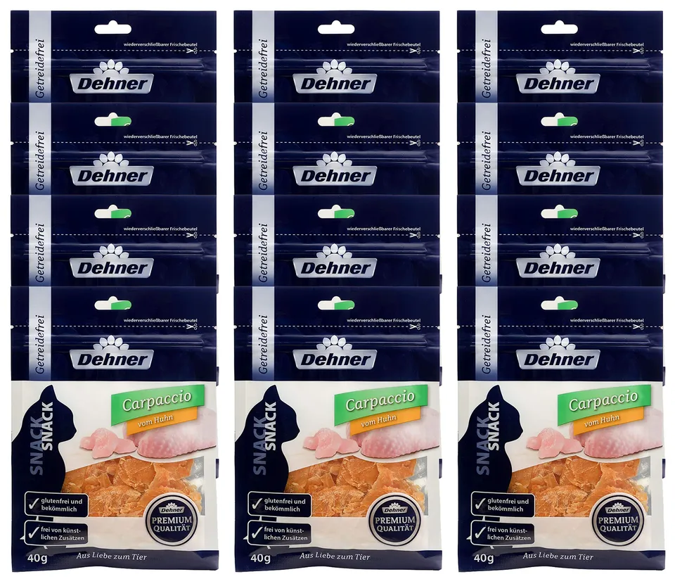 Dehner Premium Lovely Carpaccio Katzensnack Thunfisch 12x40g getreidefrei