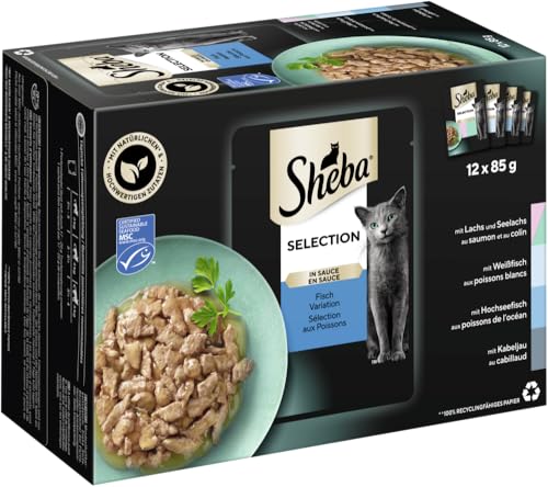 Sheba Selection Sauce Nassfutter Fisch 12x85g MSC