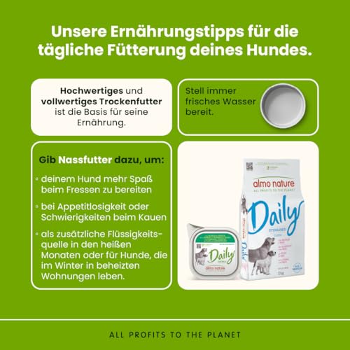 Almo Nature Daily Sterilised Schwein Reis Trockenfutter 12 kg für kastrierte Hunde