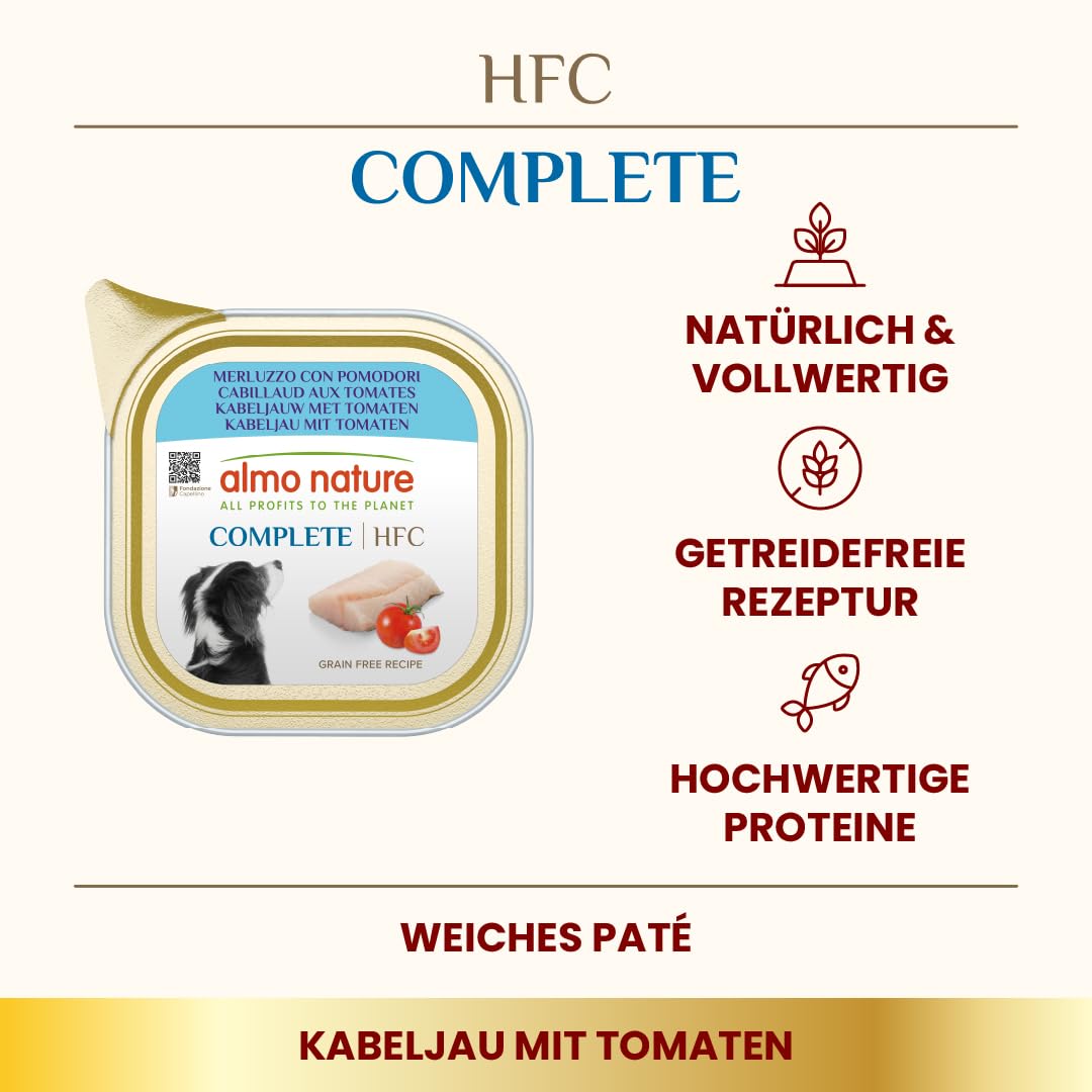 Almo Nature HFC Complete Nassfutter Kabeljau Tomate 150g 11er
