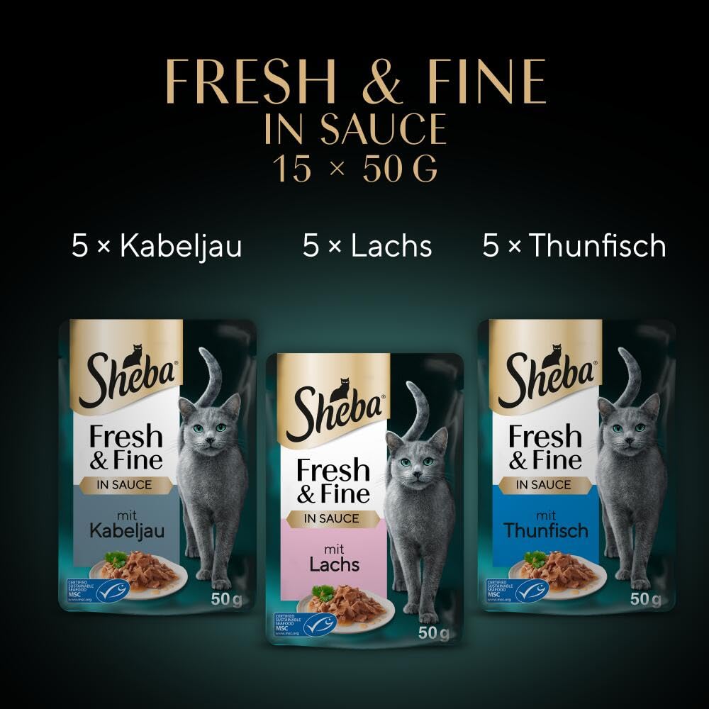 Sheba Fresh Fine Nassfutter 75x50g Fisch MSC in Sauce