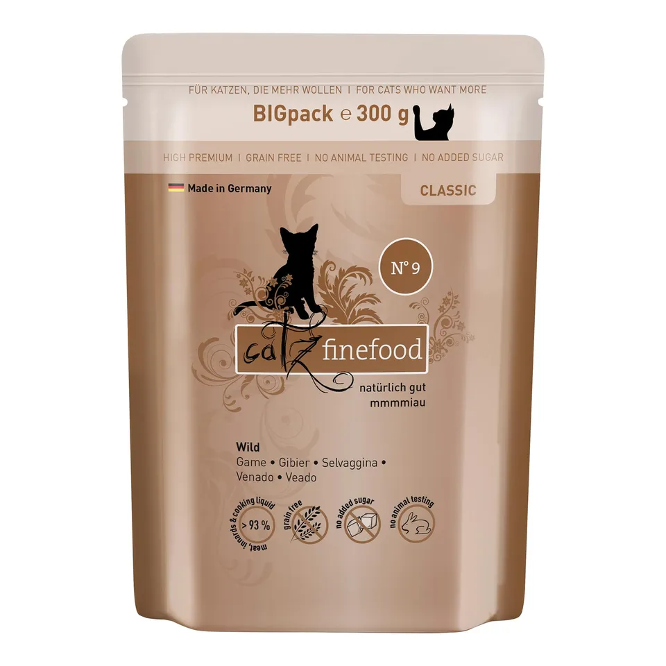 catz finefood Classic N° 9 Wild Nassfutter 6x300g zuckerfrei